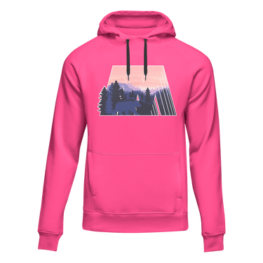 Geometric Camping Adult Fleece Hooded Sweatshirt